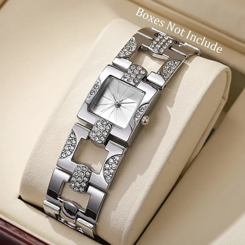 Diamond Square Dial Ladies Quartz Watch 2
