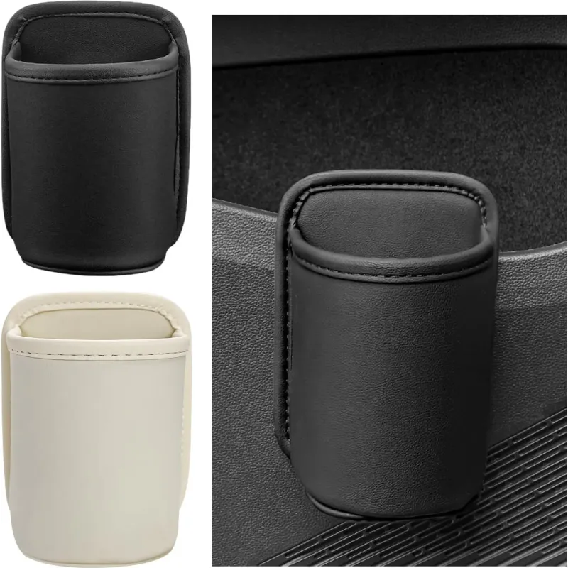 PU Leather Car Door Cup Holder Organizer 1