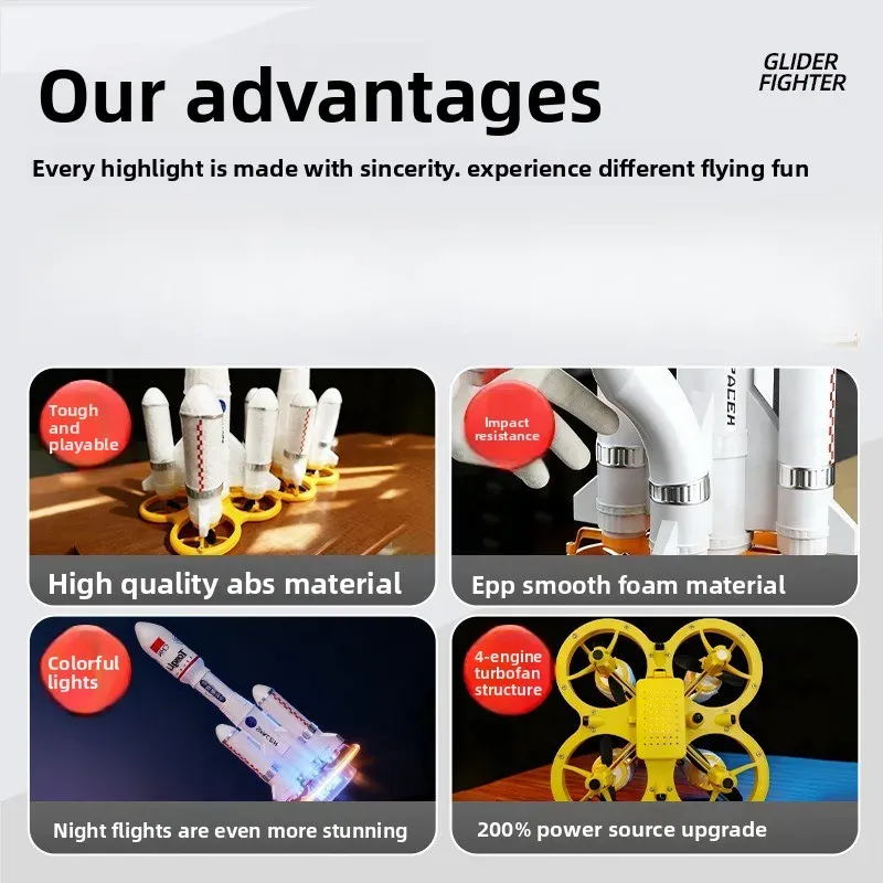 Mini RC Space Rocket Drone Toy 3