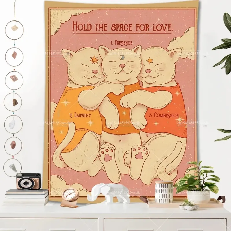 Sun Moon Tarot Cat Tapestry 6