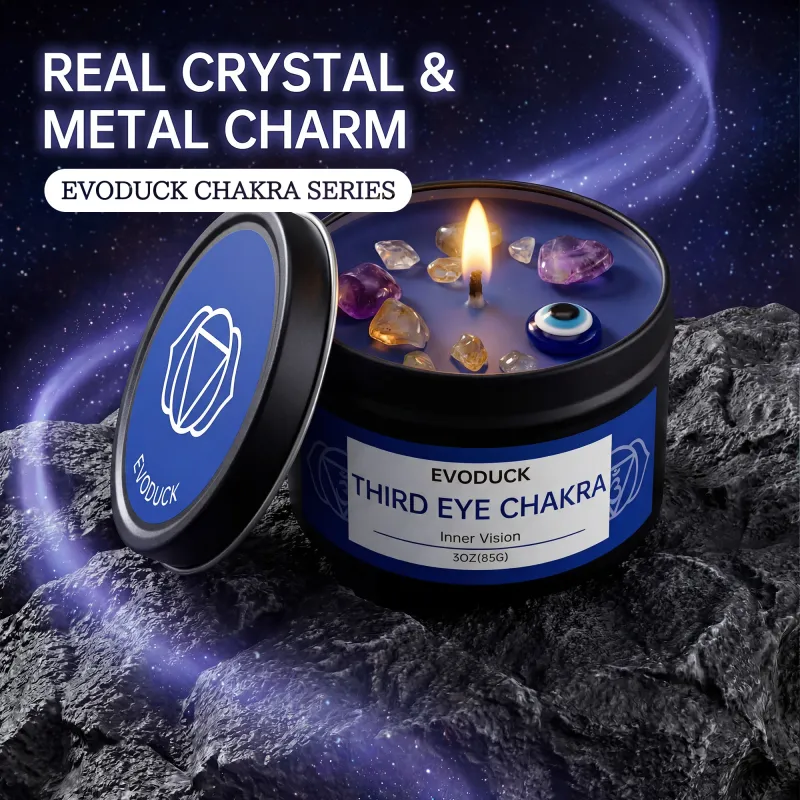 7 Chakra Crystal Soy Wax Candle Gift Set 8