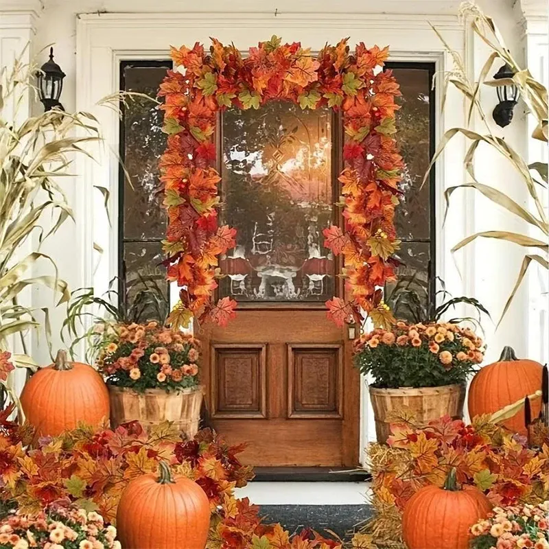 2M Artificial Maple Leaf Garland 3