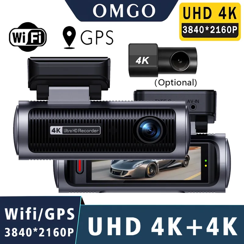 4K Dual Lens Dash Cam with GPS 1