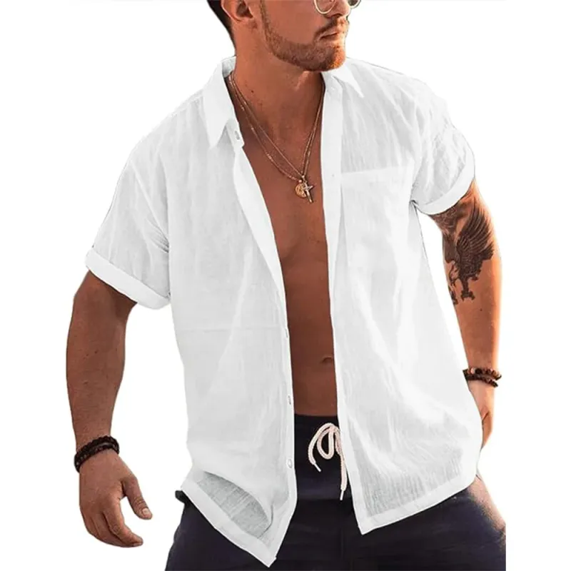 Men's Linen Blend Summer Shirt 1