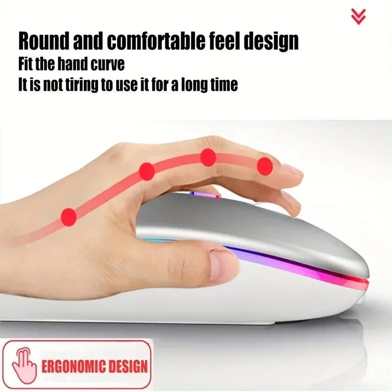 Wireless Mouse Rechargeable LED Backlit 4