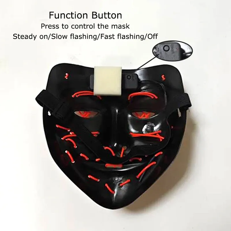 Wireless Neon LED Purge Glow Mask 6