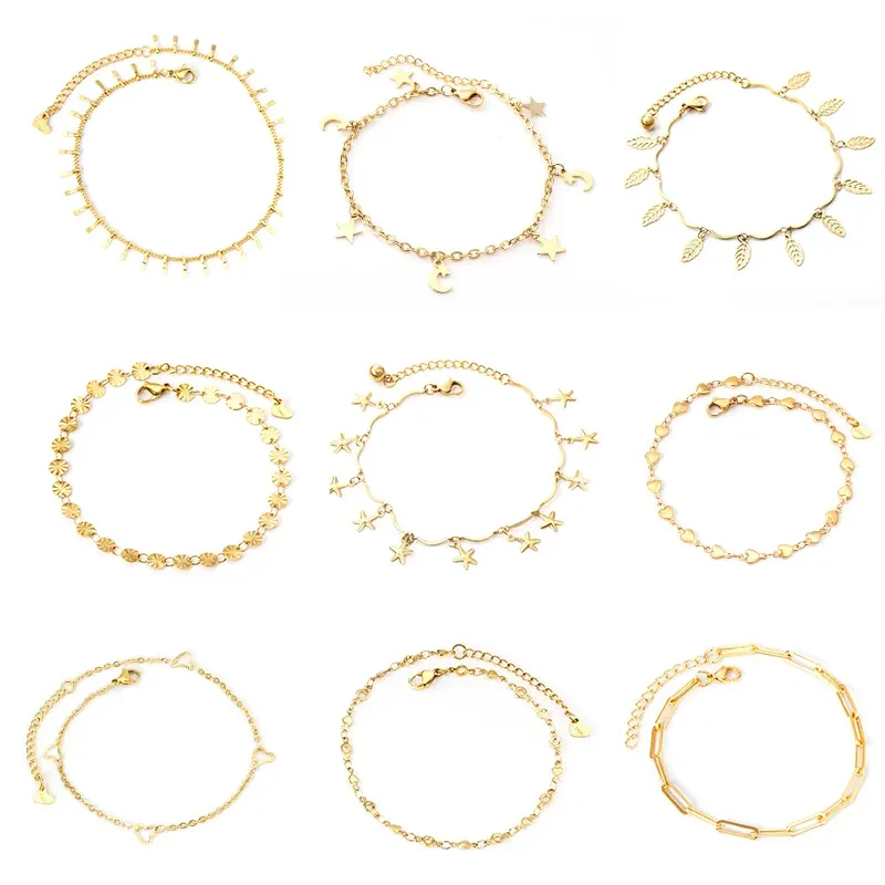 Gold Starfish Tassel Anklet Bracelet 2