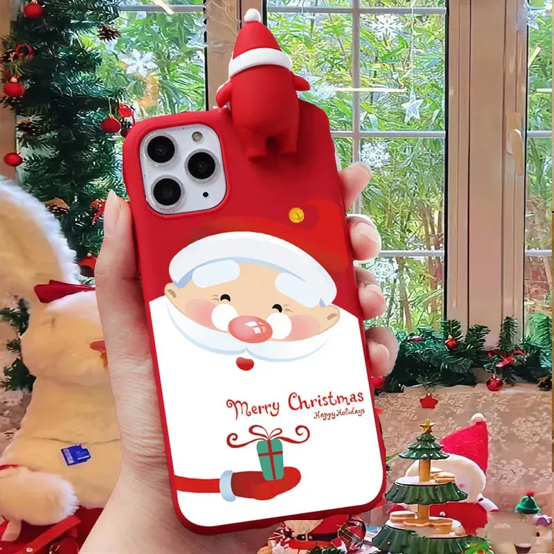3D Christmas Reindeer Santa iPhone Case 3