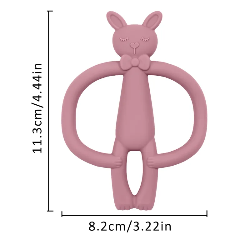 Color Kids Silicone Rabbit Baby Teether 4