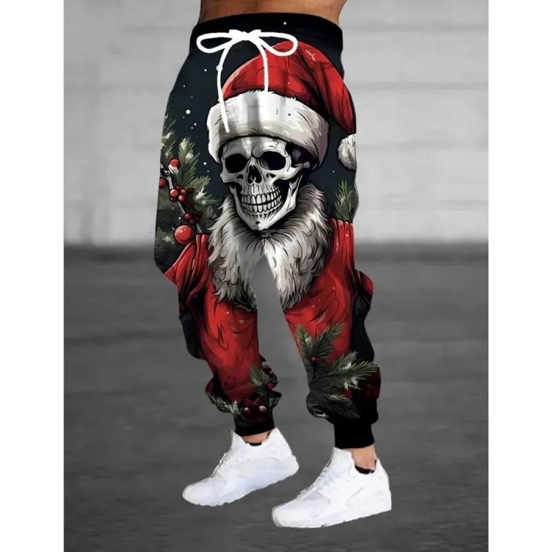 Skull Graphic Sweatpants for Men 1