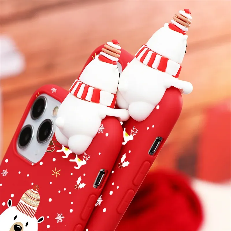 3D Christmas Reindeer Santa iPhone Case 5