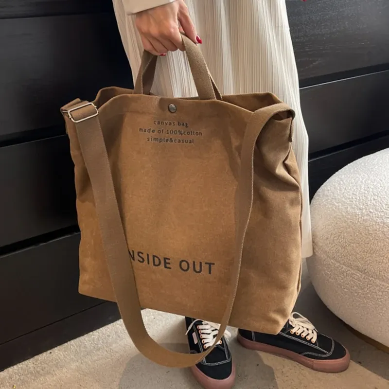 Canvas Shoulder Bag with Wallet 1