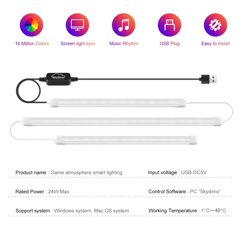 RGBIC USB LED Strip for Monitor Backlight 2