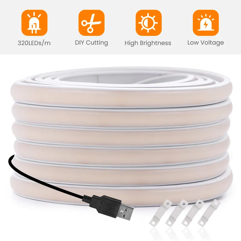 COB Neon LED Strip Light USB 5V 2