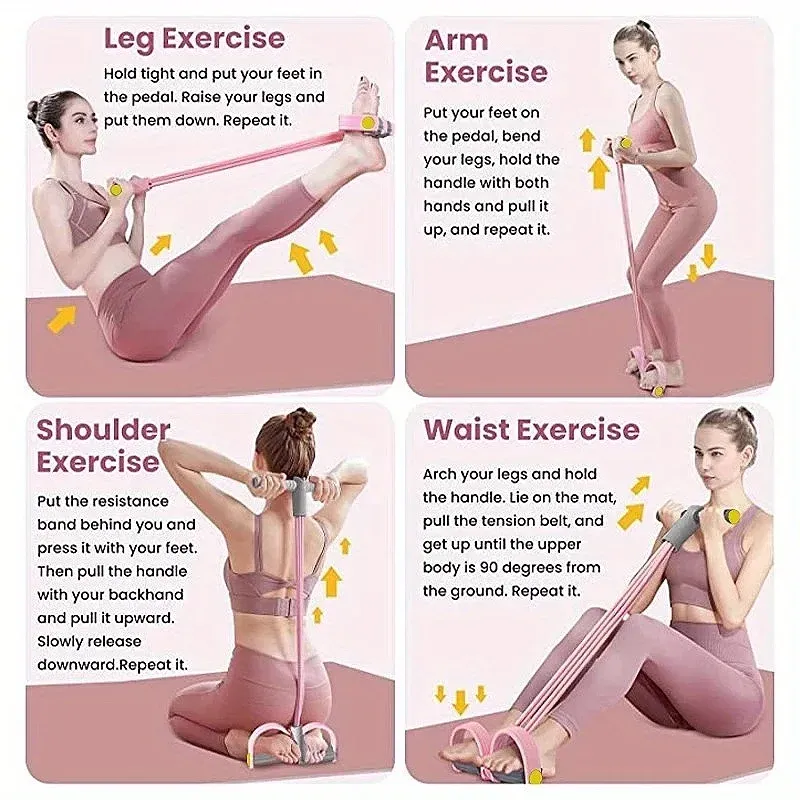 6-Tube Resistance Band Workout Set 3