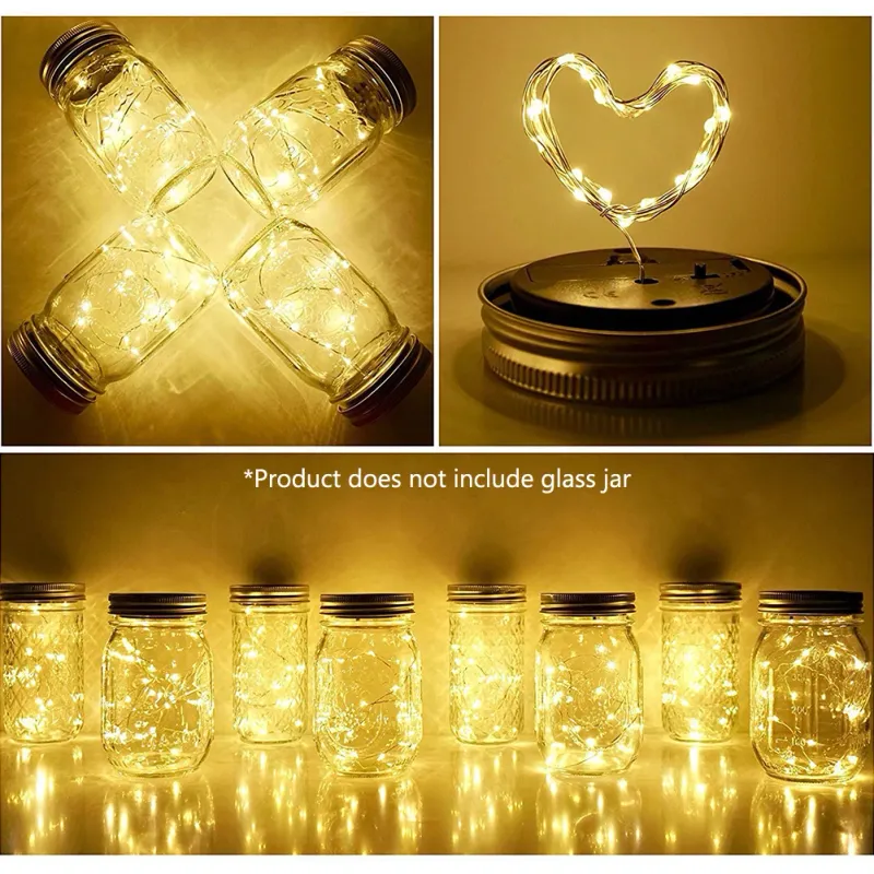 Solar Fairy String Lights - Mason Jar 5