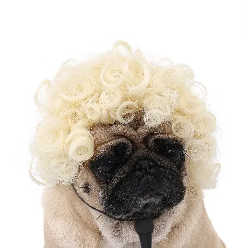 Pet Wig Dog Cat Halloween Costume 5