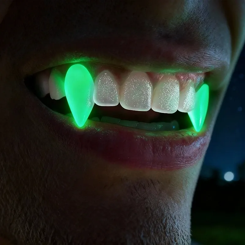 TOPGRILLZ Resin Vampire Fangs with Glue 3