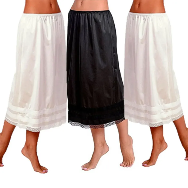 Satin Half Slip with Lace Trim 1