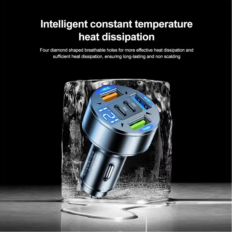 250W 5-in-1 Fast Car Charger USB C 5