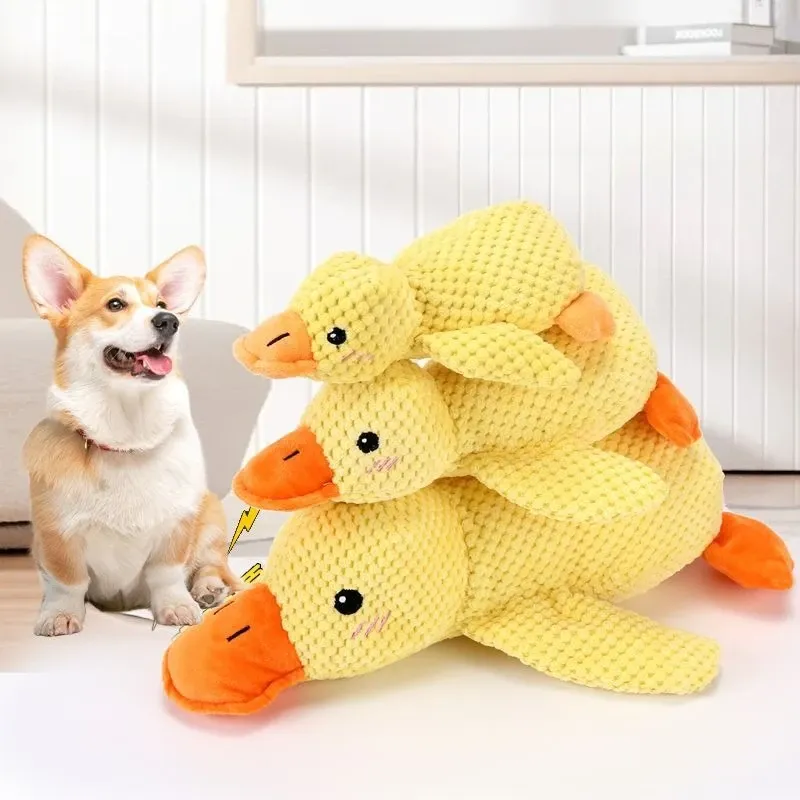 Plush Squeaky Duck Dog Chew Toy 2