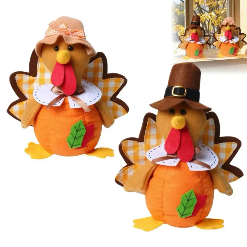 Thanksgiving Plush Turkey Figurine 3