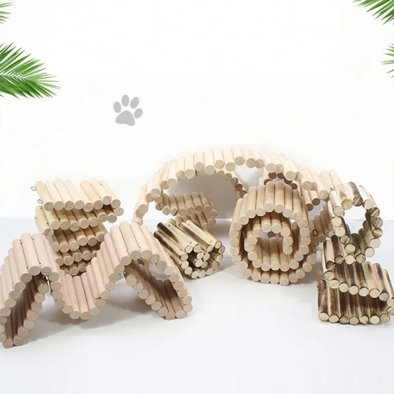 Wooden Bridge & Bendable Fence Hamster Set 1