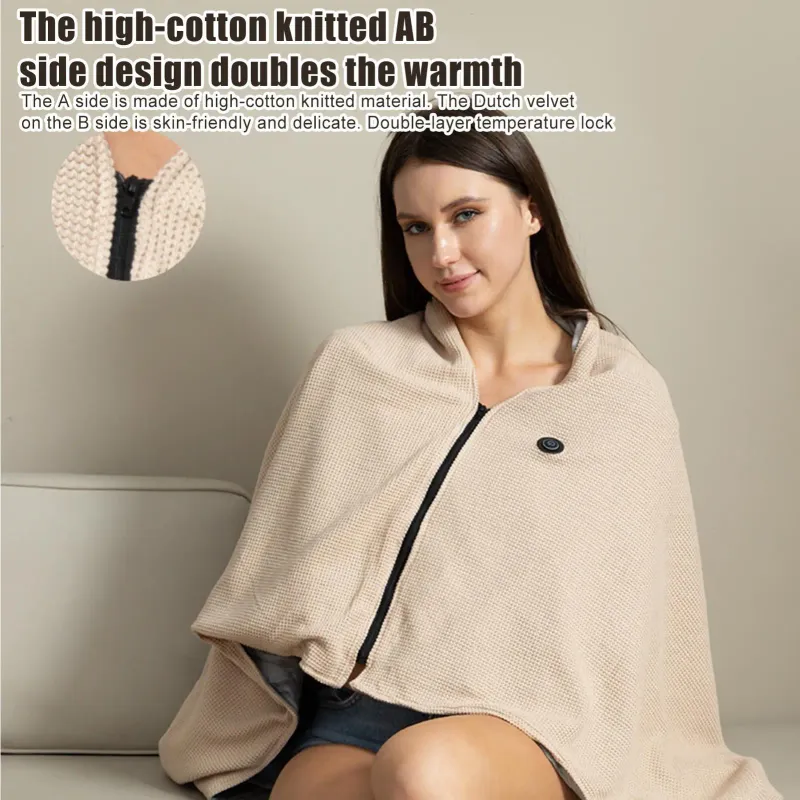 USB Electric Heated Shawl Blanket 2