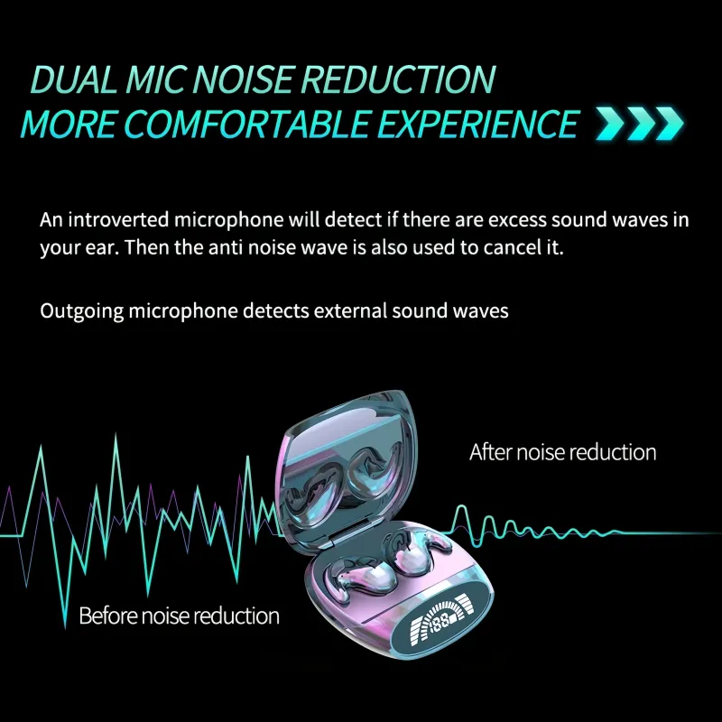 Invisible Sleep Wireless Earbuds BT 5.3 5
