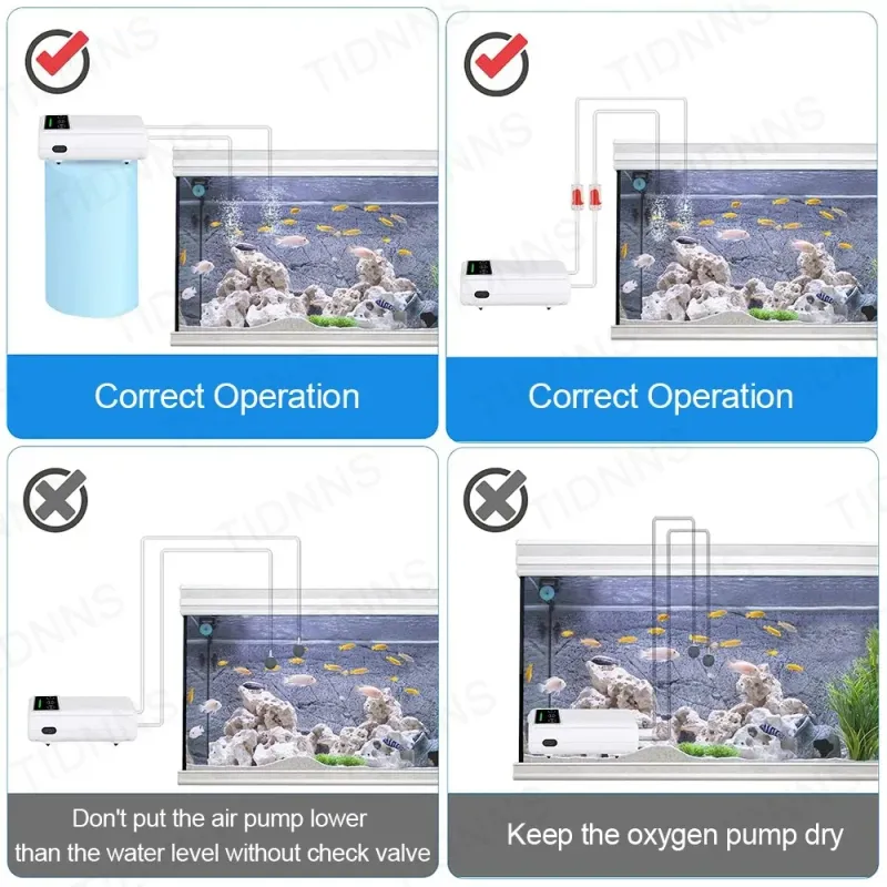 Portable USB Rechargeable Aquarium Air Pump 4
