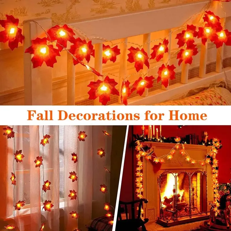 Maple Leaf LED String Lights 6