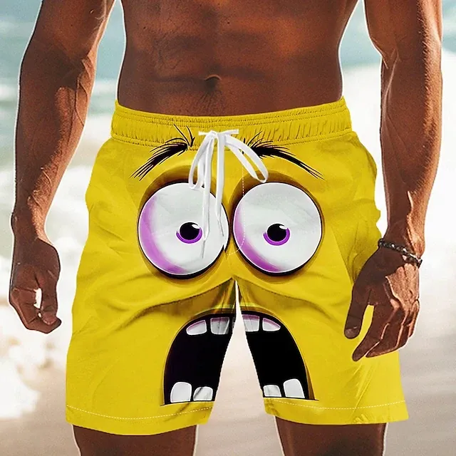 Funny Face 3D Printed Board Shorts 3