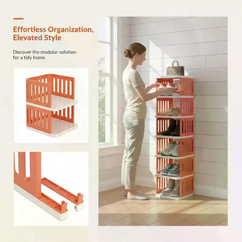Stackable Narrow Shoe Rack Organizer 2