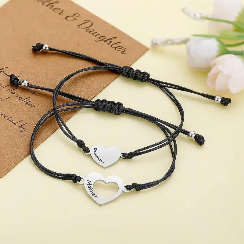 Matching Heart Bracelets for Mom & Daughter 3