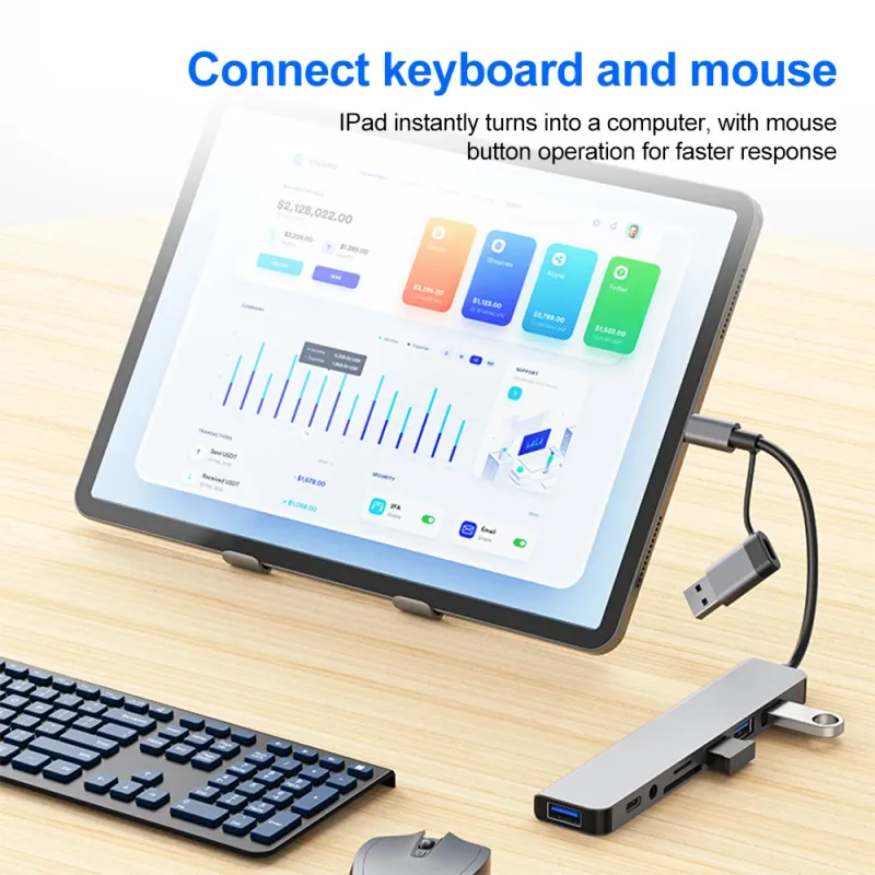 8-in-1 USB C Hub with OTG Adapter 5