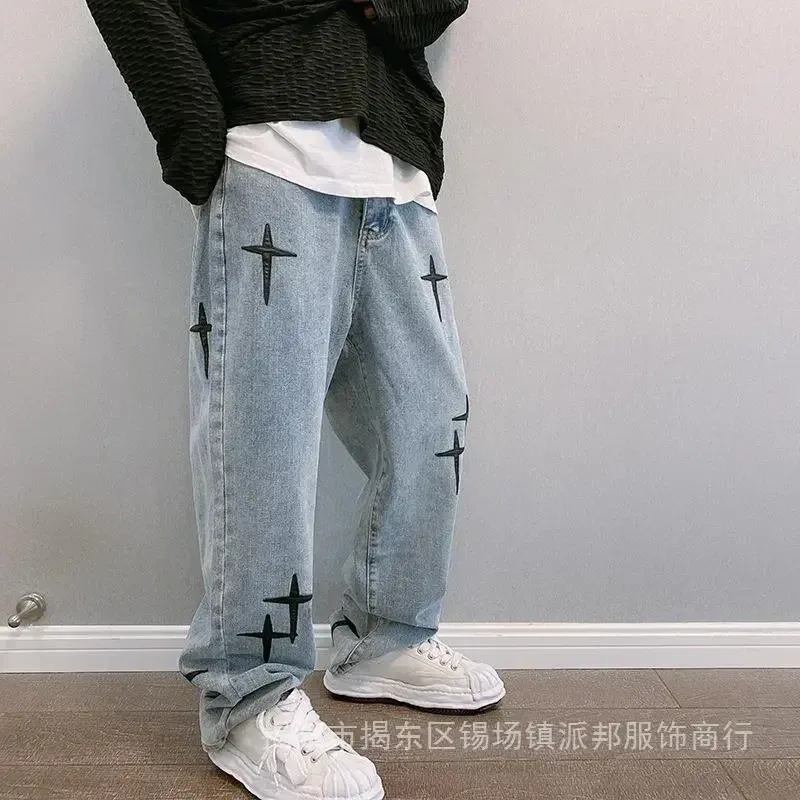Wide Leg Cargo Jeans for Men 2