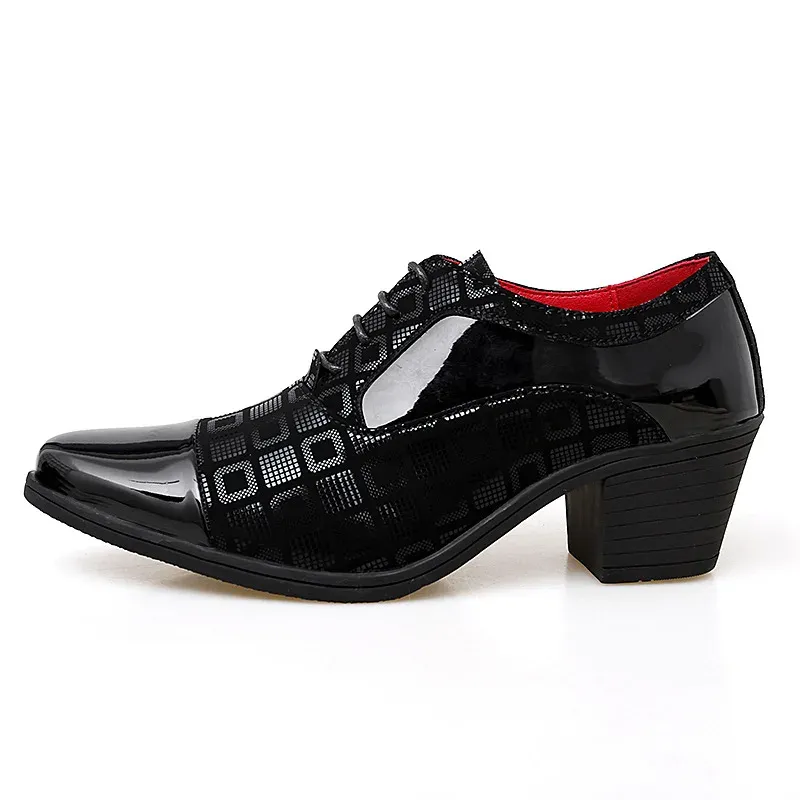Luxury Men's High Heel Oxford Shoes 3