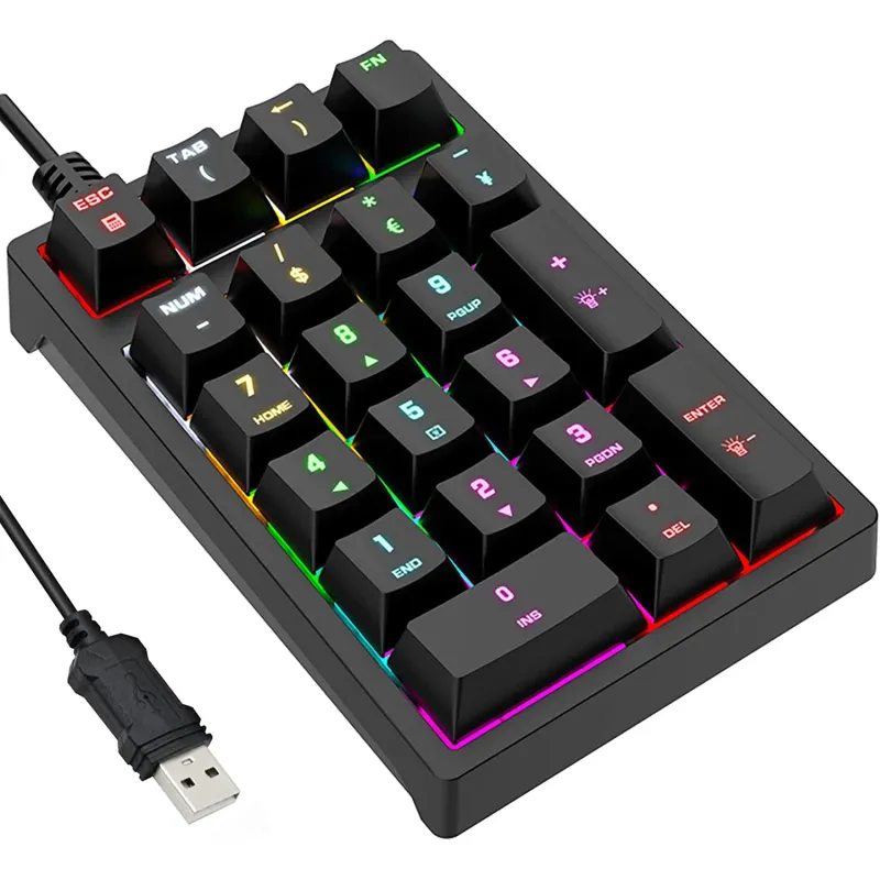 RGB Mechanical Number Pad - 21 Key USB Numpad 1