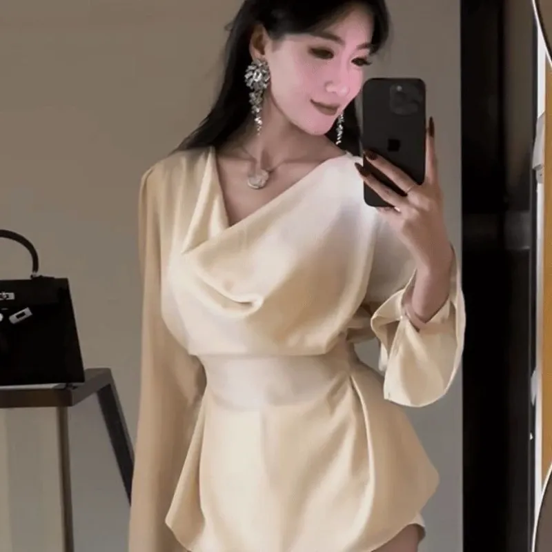Silk Satin Flare Sleeve Blouse 6