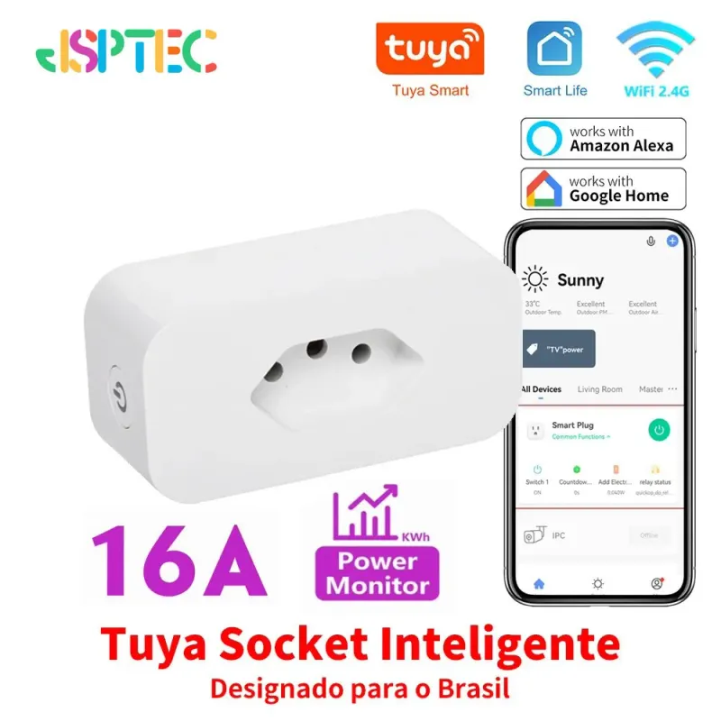 Tuya 16A WiFi Smart Plug with Power Monitor 1