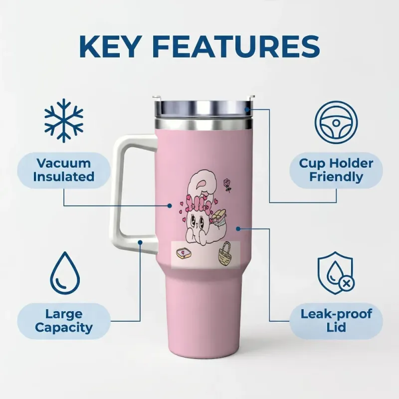 E-Esther Bunny Vacuum Flask 40oz 6