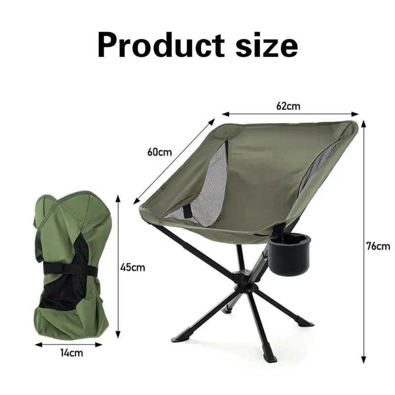5-Second Setup Swivel Camping Chair 6