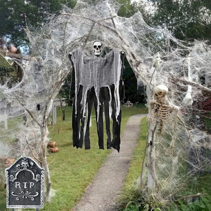 Halloween Spider Web Decor Set 4
