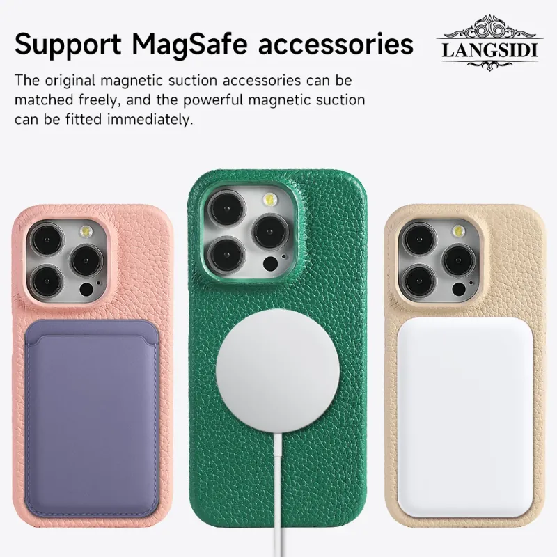 LANGSIDI Cowhide Leather Magsafe Case 6