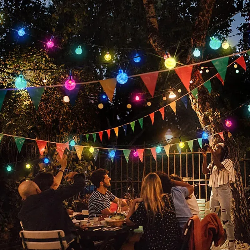Solar Crystal Globe Fairy Lights 6
