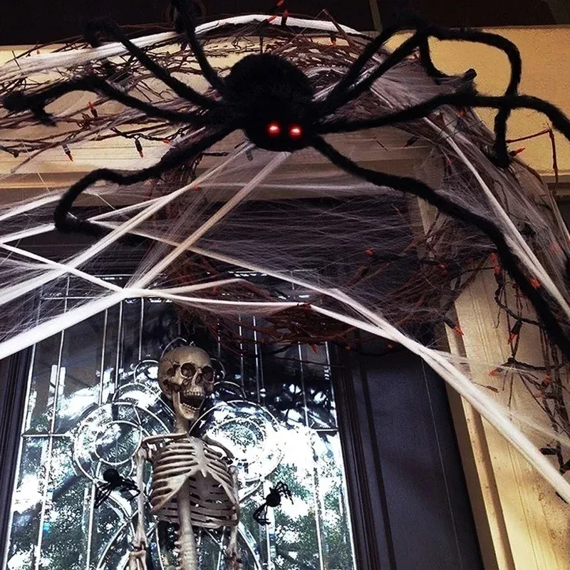 Halloween Big Plush Spider Decor 4