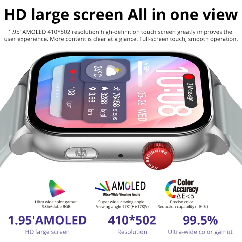 COLMI P78 AMOLED Smartwatch 1.95" with Flashlight 3