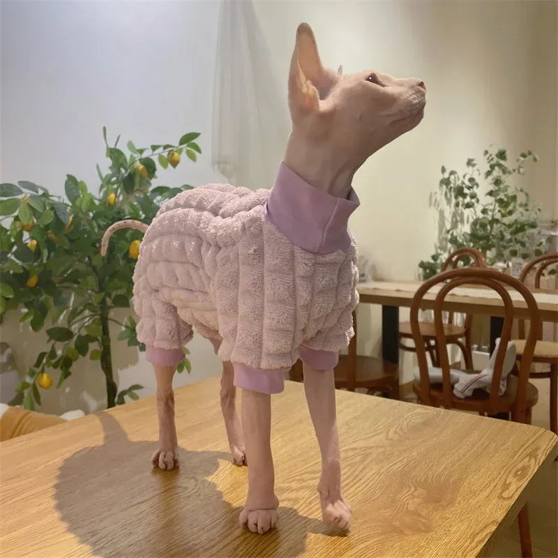 Sphynx Cat Fleece Turtleneck Sweater 3