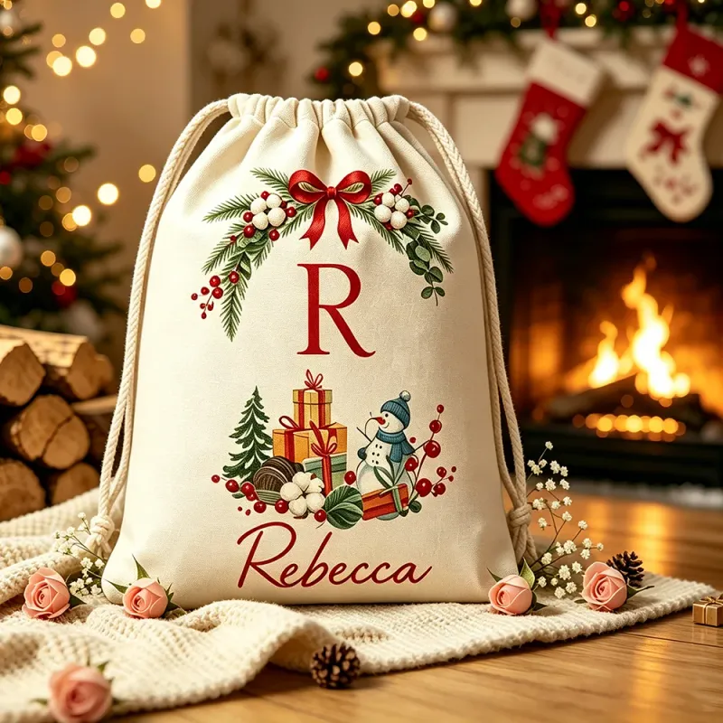 Personalized Santa Christmas Gift Bag 4