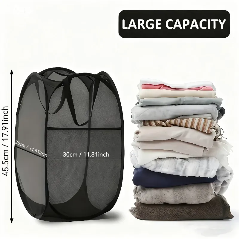 Pop-Up Mesh Laundry Hamper 3